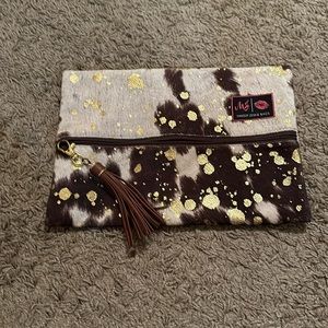 Cowhide makeup bag
